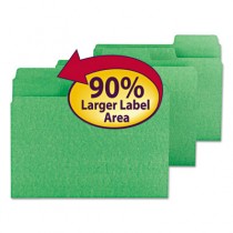 SuperTab Colored File Folders, 1/3 Cut, Letter, Green