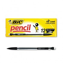 Mechanical Pencil, HB #2, 0.70 mm, Clear Barrel, Refillable, Dozen