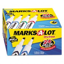 Desk Style Dry Erase Markers, Chisel Tip, Assorted