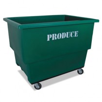 Produce Cart, 600 lb Capacity, Green, Steel/Polyethylene/Rubber, 32 x 46 x 37