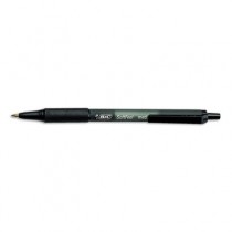 Soft Feel Ballpoint Retractable Pen, Black Ink, Medium, Dozen