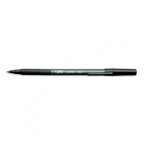 Soft Feel Ballpoint Stick Pen, Black Ink, Medium, Dozen