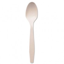 Plastic Cutlery, Heavyweight Teaspoon, Crystal Clear, 6"