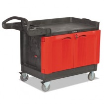 TradeMaster Cart, 500-lb Cap., 1 Shelf, 26 1/4w x 49d x 38 1/4h, Black
