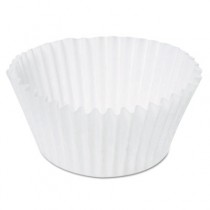 Paper Fluted Baking Cups, Dry-Waxed, 4-1/2, White, 20/Pack