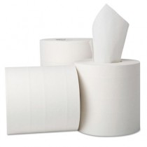EcoSoft Centerpull Roll Towels, 2-Ply, 7 x 12, 600 ft, White