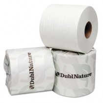 DublNature Universal Bathroom Tissue, 1-Ply, 4 x 4, 550/Roll