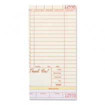 Guest Check Book, Carbonless Triplicate, 4 1/5 x 8 1/2, 200/Pack