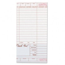 Guest Check Book, Carbonless Duplicate, 4 1/5 x 8 1/2, 200/Pack