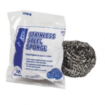 Regular Stainless Steel Sponge, Polybagged, 1.50 oz, 12 per Pack