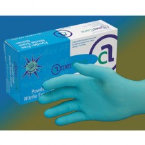 NITRA-FLEX Nitrile Exam Gloves, Small, Powder-Free, Blue