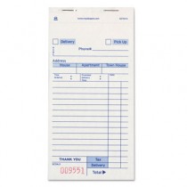 Guest Check Book, Carbonless Triplicate, 3 2/5 x 6.69, 50/Book