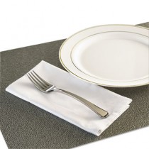 Glimmerware Disposable Dinner Utensils, Fork, Plastic, Silver, 7 3/4"