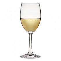 Glass Stemware, Florentine White Wine Glass, 8 1/2 oz, Clear