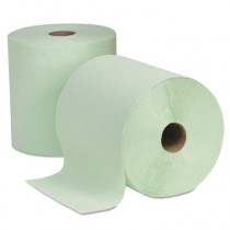 Antibacterial Paper Roll Towels, Green, 1-Ply, 8" x 800 ft
