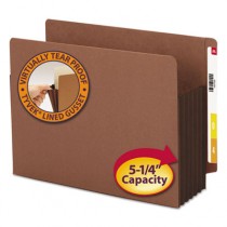 5 1/4 Inch Expansion File PocketsStraight Tab, Letter, Brown, 10/Box