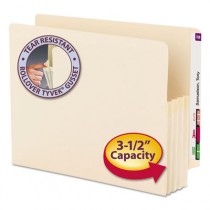 3 1/2 Inch Expansion End Tab File Pockets, Straight Tab, Letter, Manila, 25/Box