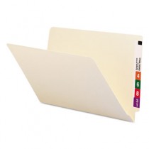 Shelf Folders, Straight Cut, Single-Ply End Tab, Legal, Manila