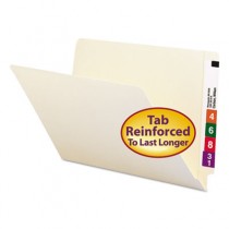 Straight Cut End Tab Folders, 9 1/2 Inch Front, Legal, Manila, 100/Box