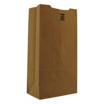 20# Paper Bag, Heavy-Duty, Brown Kraft,8-1/4 x 5-5/15 x 16-1/8, 500-Bundle