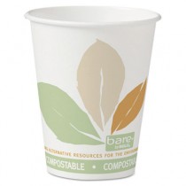 Bare Eco-Forward Paper Hot Cups, 8 oz., Bare Design, 50/Bag