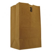 20# Squat Paper Bag, Heavy-Duty, Brown Kraft, 8-1/4x5-15/16x14-3/8, 500-Bundle