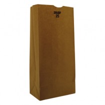 25# Paper Bag, 40-Pound Basis Weight, Brown Kraft, 8-1/4 x 15-7/8, 500-Bundle