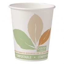 Bare Eco-Forward Paper Hot Cups, 10 oz., Bare Design, 50/Bag