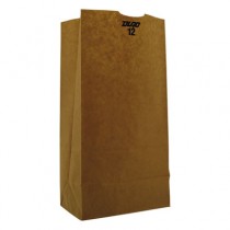 12# Paper Bag, Heavy-Duty, Brown Kraft, 7-1/16 x 4-1/2 x 13-3/4, 500-Bundle