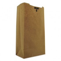 6# Paper Bag, 35-lb Base Weight, Brown Kraft, 6 x 3-5/8 x 11-1/16, 500-Bundle