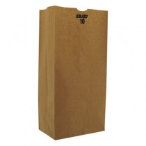 10# Paper Bag, 57-lb Base, Brown Kraft, 6-5/16 x 4-3/16 x 13-3/8, 500-Bundle