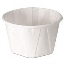 Treated Paper Portion Cups, 3 1/4 oz., White, 250/Bag