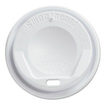 Gourmet Dome Sip-Through Lids, 8oz Cups, White