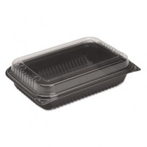 Dinner Box, 1-Comp, Black/Clear, 64oz, 11 1/2w x 8.05d x 2.95h