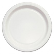 Bare Eco-Forward Mediumweight Paper Dinnerware, Plate, 7", Round, White