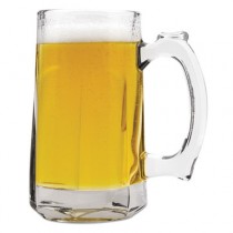Tankard Beer Mug, Glass, 12 oz, Clear
