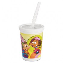 Kids Cold Cups, Plastic, 12 oz, Multi-color