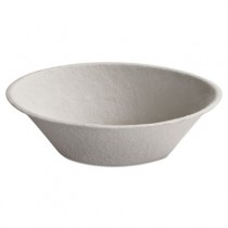 Savaday Molded Fiber Bowls, 45 Ounces, White, Round