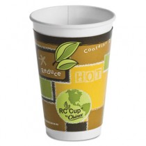 Insulated Hot Cups, Paper, 16 oz, Multi-color