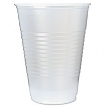 RK Ribbed Cold Drink Cups, 16oz, Clear