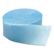 Crepe Streamers, 1 3/4" x 81ft, Baby Blue