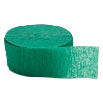 Crepe Streamers, 1 3/4" x 81ft, Emerald Green