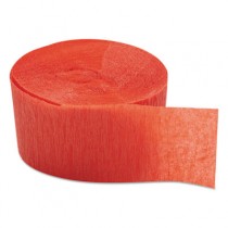 Crepe Streamers, 1 3/4" x 81ft, Flame Red