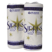 Sirrus Household Roll Towels, 11 x 9, 2-Ply, White, 90 per Roll