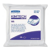KIMTECH PURE W5 Dry Wipers, Flat, 9 x 9, White, 100/Pack