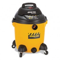 Industrial Wet/Dry Vacuum, 12gal, 2.5hp, Yellow/Black