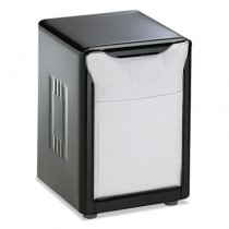 Tabletop Napkin Dispenser, Low Fold, 3-3/4 x 4 x 5-1/2, Capacity: 150, Black