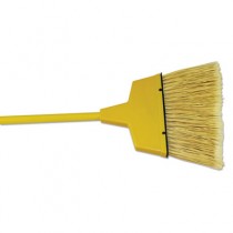 Large Angled Plastic Broom, Yellow, 53"