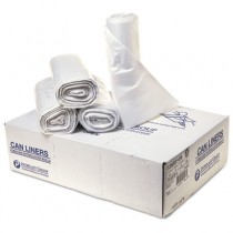 High-Density Can Liner, 36 x 60, 55-Gallon, 14 Micron, Clear, 25/Roll