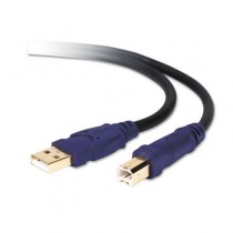 Gold Series High-Speed USB 2.0 Cable, 10 ft., Black/Blue